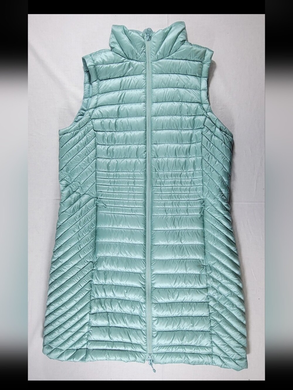 Duluth Trading Vest Womens S Mint Green Right Down Tunic Vest Pertex Quantum